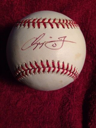 Chipper Jones Signed Major League Baseball Auto Autographed Braves HOF18 2