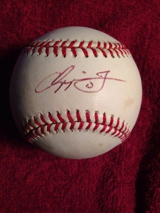 Chipper Jones Signed Major League Baseball Auto Autographed Braves HOF18 3