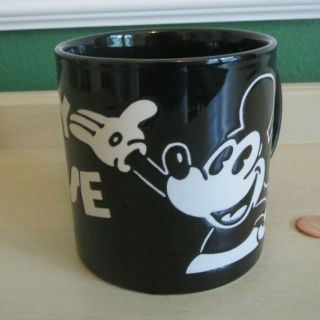 Vintage Disney Parks Etched Mickey Mouse Mug Cup
