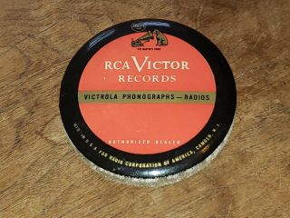 1940s Vintage Rca Victor Records Celluloid & Mohair Cleaner Brush Nipper Hmv