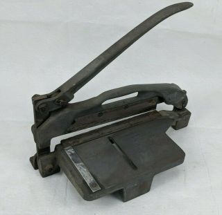 Vintage 9 " Bench Top Cutter - Shear Plastic Metal Paper Desktop Guillotine