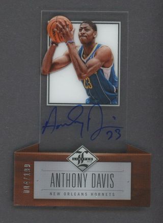 2012 - 13 Panini Limited Die - Cut Anthony Davis Hornets Rc Rookie Auto /199