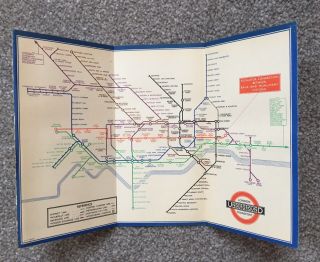 1934 (no.  2) London Underground Pocket Map - Designed By H C Beck