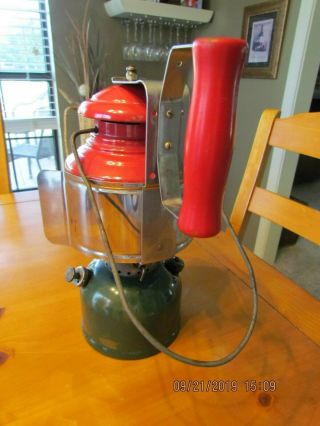 Vintage Coleman Model 200A Christmas Lantern - Dated 1951 - W/Carrier/Reflector 2