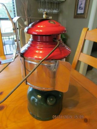 Vintage Coleman Model 200A Christmas Lantern - Dated 1951 - W/Carrier/Reflector 3