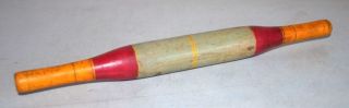 Old Vintage Wooden Hand Crafted Bread Rolling Pin Laquer Painted Chapati Roller