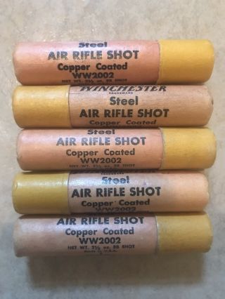 5x Vintage Full Tubes Winchester Copper Coated Steel Bb 