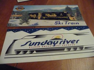 Rio Grande Ski Train & Sunday River Silver Bullet Ski Express Brochures
