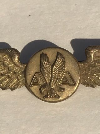 American Airways (airlines) Pilot Wings - 2nd Issue Eagle To The Left 1930 - 1934