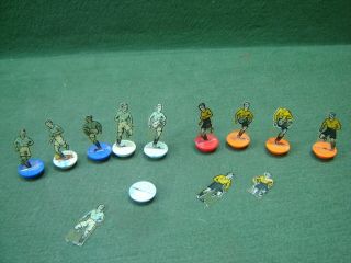 Vintage Assorted Spare Newfooty Celluloid Football Players And Bases