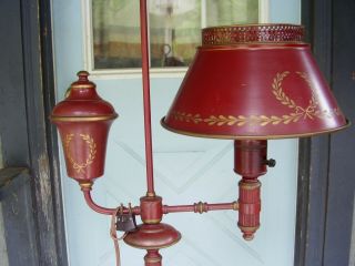 Vintage Tole Ware Floor Lamp 56 " Tall