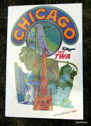 David Klein,  Twa Chicago Travel Poster,  1960 
