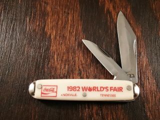 Coca Cola 1982 World Fair Advertising Knife Made In Usa Novelty Vintage