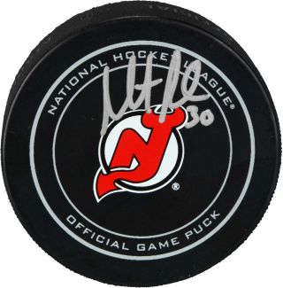Martin Brodeur Jersey Devils Autographed Official Game Puck - Fanatics