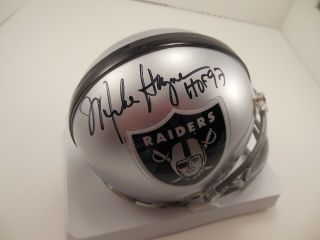 Mike Haynes Signed Oakland Raiders Mini Helmet Hof 1997