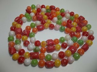 Vintage Candy Blow Mold Christmas Tree Garland 104 " Sugar Coated