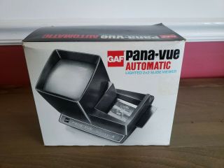 Vintage Gaf Pana - Vue Automatic Lighted 2x2 Slide Viewer W/ Box