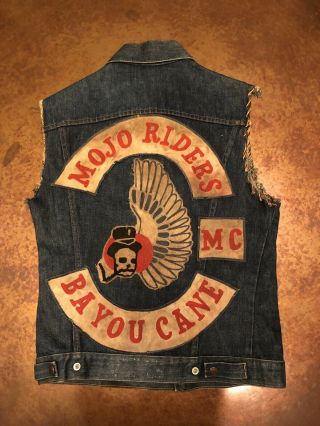 Vintage Outlaw Biker Motorcycle Club Cut Jacket