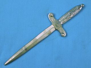 Vintage Italian Italy Ww2 1944 Dated Gold Colored Sword Shaped Letter Opener