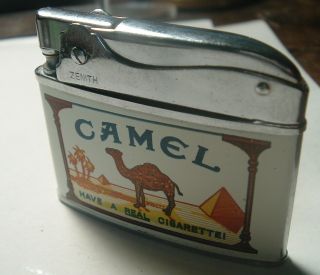 VINTAGE 1960 ' S Zenith Camel Advertising Lighter,  Box, 2
