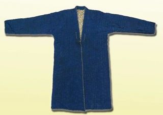 Vintage Long Traditional Uzbek Silk Striped Robe Chapan S51