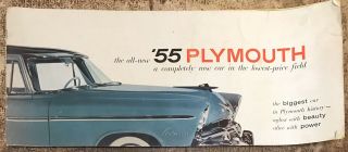 Large Vintage 1955 Plymouth Car Advertising Brochure Booklet