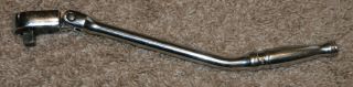 Vintage 1985 Snap - On F732 3/8 " Drive Bent Flex - Head Ratchet Made In Usa
