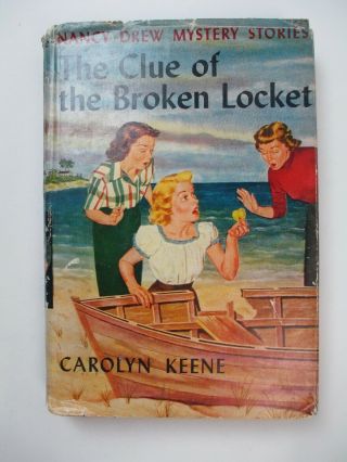 Vintage Book Hardcover 1934 Nancy Drew Stories The Clue Of The Broken Locket