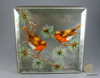 Vintage Huntley & Palmers Biscuit Tin - Christmas Robins