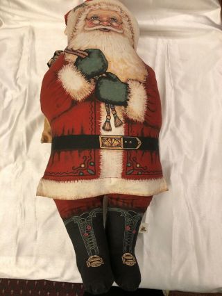 Vtg Dorothy Dear Designs The Toy Santa Plush Pillow Christmas 22” Tall