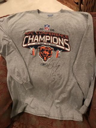 Charles Tillman Autographed Chicago Bears Long Sleeve Shirt