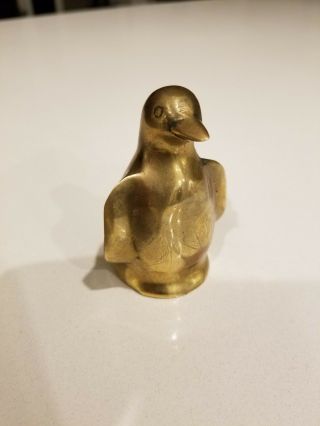 Vintage Brass Penguin Bell From Korea