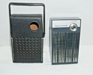 Realtone Comet Tr - 1887 Am Radio 8 Transistor Receiver Vintage 1960 