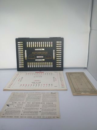 1940 ' s Vintage AutoBridge Bridge Playing Board Card Game with additional Sheets 2