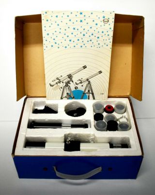 Vintage Towa Tokyo Model 339 Astronomical Telescope Parts | Accessory Box Only