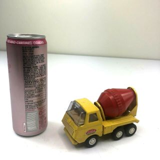 Vintage Tonka Mini Cement Mixer Truck Metal Yellow Red
