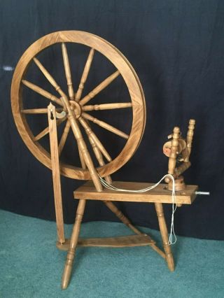Real Vintage Antique Large Wooden Spinning Wheel 29 " 45.  5 " Tall No Marking Pu Ok