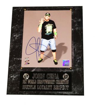 Wwe John Cena Hand Signed Autographed Photo Plaque With 1