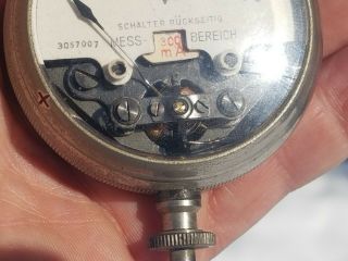 Vtg Siemens & Halske Ammeter Voltmeter in Pocketwatch Clock Form unique 2