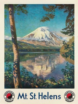 Northern Pacific Travel Airline Rail Poster 1931