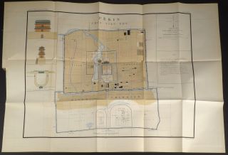 1876 French Color Map Peking/beijing Imperial City Transit Of Venus Mission