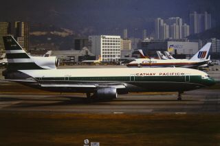 1989 - Hong Kong Photo Slide - Cathay Pacific L1011 - Kai Tak - Hkg