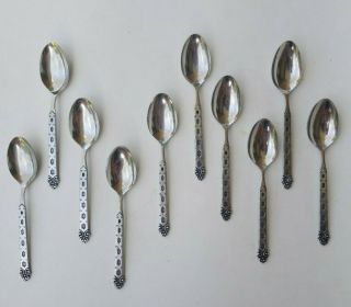 Set Of 10 Oneida Northland San Francisco Teaspoon Stainless Vintage Spoons