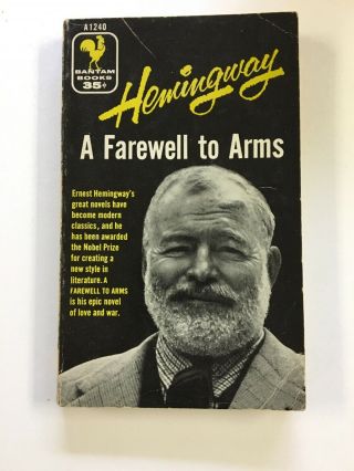 A Farewell To Arms Ernest Hemingway Vintage Literary Classic Paperback Bantam