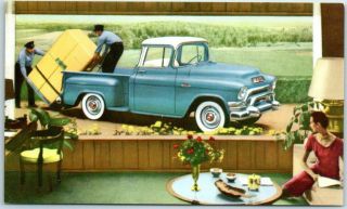 Vintage 1950s Gmc Trucks " 100 Series " Postcard Car Automobile Advertising