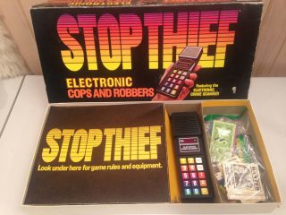 Vintage 1979 Stop Thief - Parker Brothers Electronic Cops And Robbers Game