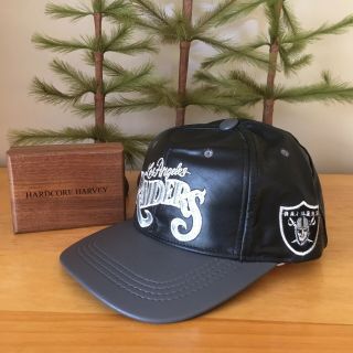 Vintage NFL Los Angeles Raiders Modern NY Leather Snapback Cap Hat OSFA 2