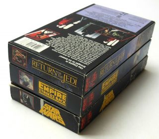 VTG 1990 Star Wars VHS Trilogy CBS FOX Red Label FAST B 3