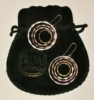 Rlm Studio Robert Lee Morris Vintage Sterling Silver 925,  Brass,  Copper Earrings