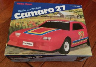 Vintage 1980s Radio Shack Z28 Red Chevy Camaro 27 R/c Car Boxed